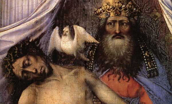 Robert Campin Detail of Mourning Trinity Germany oil painting art